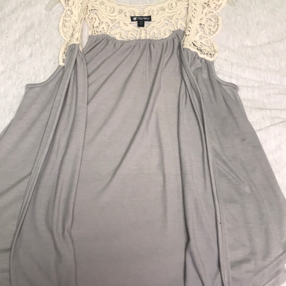 Grey sleeveless cardigan